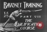 Image of US Army bayonet qualification course United States USA, 1938, second 11 stock footage video 65675080972